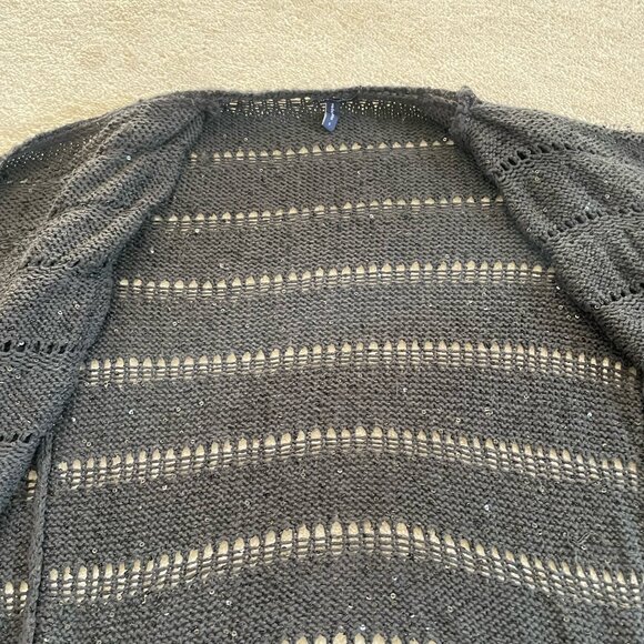 Splendid - Black knit sweater wrap with small sequins Women's size small - Picture 3 of 6